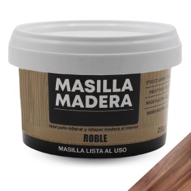 TECHZOCO Masilla Madera Roble, Ideal para rellenar y y reparar madera al interior, Masilla lista al uso, Rellenadora de
