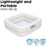 Bestway 51116 - Piscina Hinchable Infantil Bañera Bebé 86x86x25 cm, Multicolor