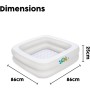 Bestway 51116 - Piscina Hinchable Infantil Bañera Bebé 86x86x25 cm, Multicolor