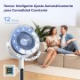 LEVOIT 20dB Silent Standing Fan with Control, DC Motor, 30W Circulator Low Consumption Fan, 4 Modes and 12 Speeds at 2465m³/h,