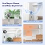 LEVOIT 20dB Silent Standing Fan with Control, DC Motor, 30W Circulator Low Consumption Fan, 4 Modes and 12 Speeds at 2465m³/h,