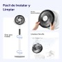LEVOIT 20dB Silent Standing Fan with Control, DC Motor, 30W Circulator Low Consumption Fan, 4 Modes and 12 Speeds at 2465m³/h,