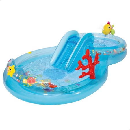 INTEX 56137 Piscina Hinchable Infantil, Juegos Cono Arco Iris con Tobogán, para Mayores de 2 Años, Capacidad de 168206 litros,