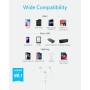 Anker PowerLine II - Cable 3 en 1, Lightning/Tipo C/Micro USB para iPhone, iPad, Huawei, HTC, LG, Samsung Galaxy, Sony Xperia y