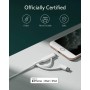 Anker PowerLine II - Cable 3 en 1, Lightning/Tipo C/Micro USB para iPhone, iPad, Huawei, HTC, LG, Samsung Galaxy, Sony Xperia y