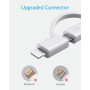 Anker PowerLine II - Cable 3 en 1, Lightning/Tipo C/Micro USB para iPhone, iPad, Huawei, HTC, LG, Samsung Galaxy, Sony Xperia y