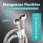 JUPPLIES Grifo de Cocina para Fregadero de Acero Inoxidable - Grifo de Fregadero Giratorio 360°, Agua Fría y Caliente, Fácil