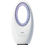 Bladeless Fan with Remote Control | 3 Speeds | Automatic Oscillation | LED Light with 4 Interchangeable Lights | Timer up to