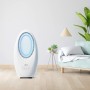 Bladeless Fan with Remote Control | 3 Speeds | Automatic Oscillation | LED Light with 4 Interchangeable Lights | Timer up to