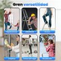 PAULAND Escalera Plegable de Aluminio 3 Peldaños - Soporte Reforzado para Máxima Estabilidad (200 kg) - Escaleras Plegables