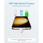 Anker cable usb c carga rapida, 0.9 m cable usb c con 60 W/3A, doble trenzado de nylón, para iPhone 15, Samsung Galaxy S23, iPad