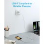 Anker cable usb c carga rapida, 0.9 m cable usb c con 60 W/3A, doble trenzado de nylón, para iPhone 15, Samsung Galaxy S23, iPad