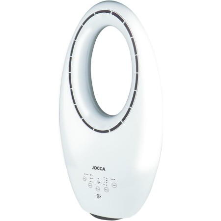 Bladeless Fan with Remote Control | 3 Speeds | Automatic Oscillation | LED Light with 4 Interchangeable Lights | Timer up to
