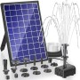 Bomba de agua de fuente solar Biling 7.5W, Con 3600mAh batería 1.5m tubería con 10 Estilo, Bomba de agua de estanque solar
