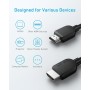 Anker Cable HDMI 8K a 60 Hz, cable HDMI Ultra HD 4K a 120 Hz, 3 m, cable certificado de alta velocidad de 48 Gbps con HDMI 2.1 y
