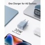 Enchufe USB-C Anker Nano, Cargador USB-C de Alta Velocidad de 30 W, Carga rápida PIQ 3.0 y PPS, para iPhone 15/14/13 Series,