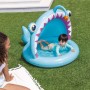 Intex Piscina Infantil Hinchable Angler Fish, 127 x 102 x 86 cm, con Parasol, Suelo Acolchado, Diseño de pez abisal en 3D,