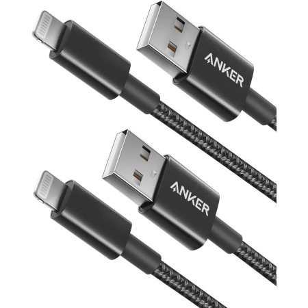Anker Cable iPhone, paquete de 2 de 1m, cable USB-A a Lightning de nailon premium, cable certificado MFi para iPhone SE/Xs/XS