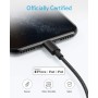 Anker Cable iPhone, paquete de 2 de 1m, cable USB-A a Lightning de nailon premium, cable certificado MFi para iPhone SE/Xs/XS