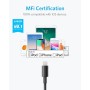 Anker Cable iPhone, paquete de 2 de 1m, cable USB-A a Lightning de nailon premium, cable certificado MFi para iPhone SE/Xs/XS