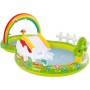 INTEX 57154 - Piscina infantil hinchable con dispersor de agua y tobogan jardin, centro de juegos para niños