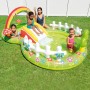 INTEX 57154 - Piscina infantil hinchable con dispersor de agua y tobogan jardin, centro de juegos para niños