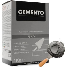TECHZOCO Cemento Gris en polvo, Preparado de cemento, Producto en polvo, Indicado para colocación y encolado de agujeros, Uso