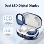 Auriculares Inalambricos, Auriculares Bluetooth 5.3 con Gancho de la Oreja, 60H de Reproducción, Pantalla LED, Llamada ENC HD,