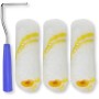 PARENCE.- Juego de 3 rodillos pequeños con mango – rollos de 10 cm, mango de 20 cm – Ideal para trabajos de precisión y retoques