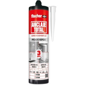 fischer - Anclaje Total, Adhesivo de montaje de Pegado Rápido en 3 segundos, Pegamento Fuerte Multimaterial Soporta hasta 600