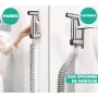 CHILL HOUSE Ducha Higienica para WC en Acero Inox con Grifo bidet, Manguera Bidet y Ducha bidet para Inodoro Completo - Grifo