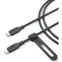 Anker Cable de carga USB-C a Lightning 541 de nailon orgánico (negro fantasma, 180 cm), certificado MFi, cable de carga rápida