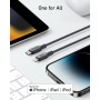 Anker Cable de carga USB-C a Lightning 541 de nailon orgánico (negro fantasma, 180 cm), certificado MFi, cable de carga rápida