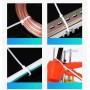 XMKT 100 bridas para cables, 18 colores, 2,5 mm x 100 mm, 2,5 mm x 100 mm, autobloqueo, de nailon, color blanco y negro (negro)
