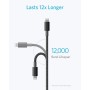 Anker cable iphone, USB-A a Lightning de nylón, cable iphone carga rapida certificado MFi para iPhone SE/XS/XS Max/XR/X/8