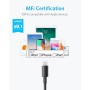 Anker cable iphone, USB-A a Lightning de nylón, cable iphone carga rapida certificado MFi para iPhone SE/XS/XS Max/XR/X/8