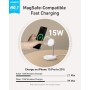 Anker Base de Cargador Inalambrico iPhone Ajustable 2 en 1 con Cable USB-C de 1,5m, Doble Led Carga de 15W Máx, Compatible con