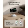 Anker Base de Cargador Inalambrico iPhone Ajustable 2 en 1 con Cable USB-C de 1,5m, Doble Led Carga de 15W Máx, Compatible con