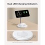 Anker Base de Cargador Inalambrico iPhone Ajustable 2 en 1 con Cable USB-C de 1,5m, Doble Led Carga de 15W Máx, Compatible con