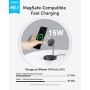 Anker Base de Cargador Inalambrico iPhone Ajustable 2 en 1 con Cable USB-C de 1,5m, Doble Led Carga de 15W Máx, Compatible con