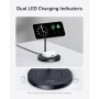 Anker Base de Cargador Inalambrico iPhone Ajustable 2 en 1 con Cable USB-C de 1,5m, Doble Led Carga de 15W Máx, Compatible con