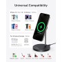 Anker Base de Cargador Inalambrico iPhone Ajustable 2 en 1 con Cable USB-C de 1,5m, Doble Led Carga de 15W Máx, Compatible con