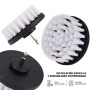 Cepillo Taladro Tapicería - Cepillo Giratorio para Limpieza de Coche, Alfombras y Tapizados - Accesorios para Taladro Ideales