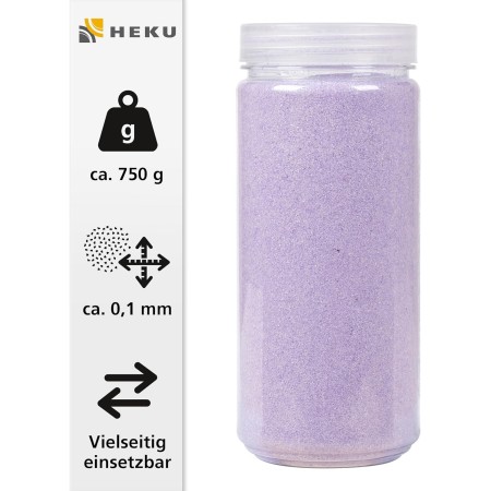 Heku 30330-06: Arena decorativa (750 g, en lata resellable), color lila, 750g