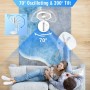 LIPETY Portable Folding Oscillating Standing Fan, 9" 7200mAh Rechargeable Battery USB C Small Table Fans with Remote Control,