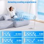 LIPETY Portable Folding Oscillating Standing Fan, 9" 7200mAh Rechargeable Battery USB C Small Table Fans with Remote Control,