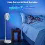 LIPETY Portable Folding Oscillating Standing Fan, 9" 7200mAh Rechargeable Battery USB C Small Table Fans with Remote Control,