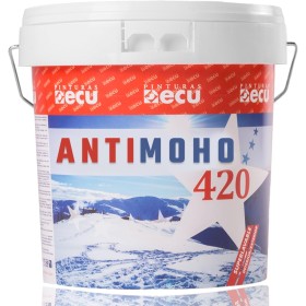 PINTURAS ECU - Pintura Blanca Antimoho Interior y Exterior - 5KG/4L - Evita la Aparición de Hongos y moho en Paredes, Techos,