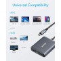 Anker Adaptador USB-C a HDMI Dual, Adaptador USB-C Compacto y portátil, Compatible con 4K a 60 Hz y 4K a 30 Hz Dual, para