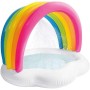 Intex 57140NP - Piscina, Piscina Hinchable Infantil, diseño arcoíris, Piscina Infantil Redonda, pulverizador, Suelo Acolchado y